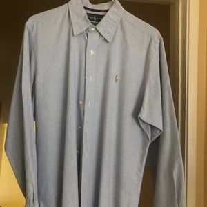 Classic Ralph Lauren Mens long sleeve collard shirt, Large